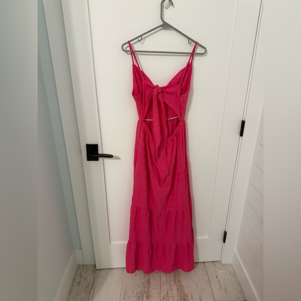 🎉SOLD🎉SHEIN hot pink tie back dress - Picture 5 of 8
